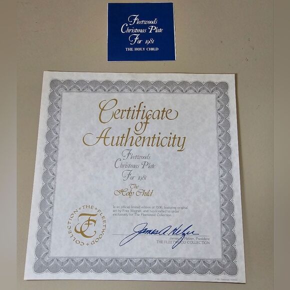 NEW The Fleetwood Collection 1981 Christmas Plate "The Holy Child" - Picture 3 of 4